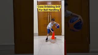 Cone Dribbling Drill To Improve Ball Handling in Basketball for Kids & Beginners