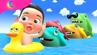 Baby Shark Dance | Colorful Shark Song | BluLoo Nursery Rhymes & Kids Songs