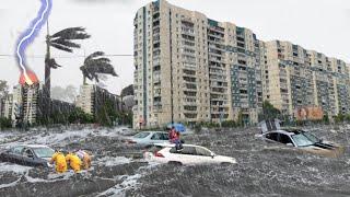 Poland a few minutes ago! The capital was battered, flooding and storm in Warsaw