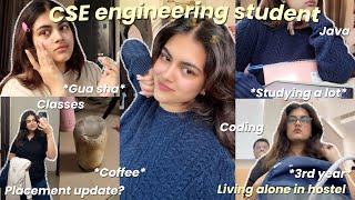 Day in my life in ENGINEERING college(CSE study vlog) | studying, placement update?!, class