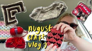 august craft vlog | socks, sweaters, new yarn and yapping