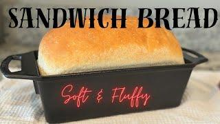 SOFT & FLUFFY Sandwich Bread - Bread Machine Dough Setting Cycle - Oven Baked Homemade Bread