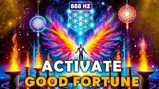 888 Hz Become Magnet For GOOD FORTUNE ! REMOVE All Blockages & UNLOCK GOODLUCK Portal !  Meditation