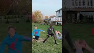 Sam breaks Masons ankles and scores the crazy touchdown! #shorts #sports #viral #football