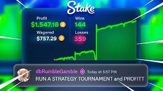 I ran a STAKE STRATEGY TOURNAMENT and IT PAID BIG!