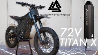 60+ MPH Talaria XXX! | CHI TITAN X 72v Battery Install & Review