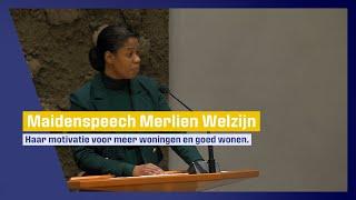 Maidenspeech Merlien Welzijn over haar motivatie voor meer woningen en goed wonen - 03-04-2024