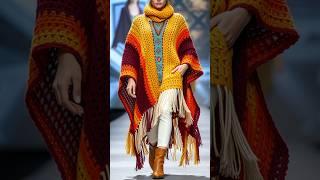 Latest Crochet poncho/cape/shawl designs/ideas knitted with wool#youtubeshorts#crochet#poncho#ideas