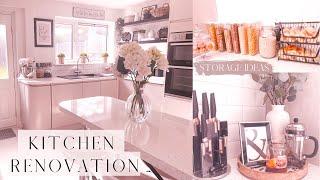 KITCHEN RENOVATION UK BEFORE & AFTER | KITCHEN TOUR + DECOR & STORAGE IDEAS