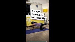 3 easy exercises for stability