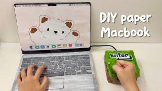 [️tutorial️] How to make paper MACBOOK | paper diy | asmr