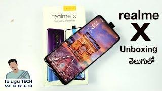 Realme X Pop Up Selfie Camera Smartphone Unboxing & Initial Impression || In Telugu ||