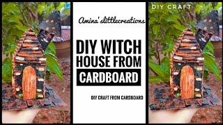 Diy witch house from cardboard ||best out of waste from cardboard || easy cardboard house||