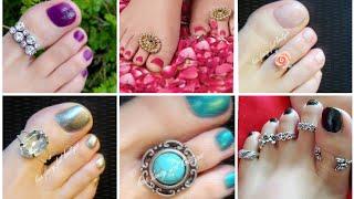 Latest silver toe ring designs/Daily wear silver toe rings for women/feet rings/feet jewelry designs