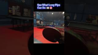 Backspin Magic with Long Pips vs Topspin!  GoPro POV