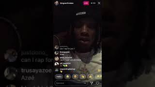 king Von in Chiraq on Instagram live Smoking  listing to music Dissing the opps