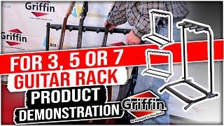 Griffin Guitar Rack Stand Three, Five and Seven Version Product Review and Demonstration