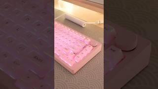 A cute pastel pink keyboard build  #shorts