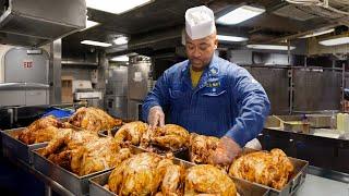 Daily Life of Navy Chef Cooking 1000s of Meals Inside 13 Billion $ Aircraft Carrier