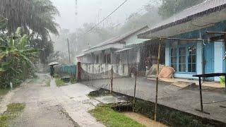 Heavy Rain and Lightning in Village Life | Terrible Storm And Strong Thunder Sound In The Village