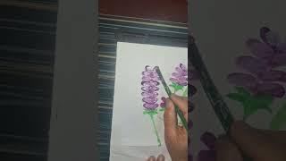 How to draw Lavender flower water colour#yputubeshorts #simpledrawingstepbystep