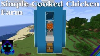 Minecraft 1.15  Simple Cooked Chicken farm