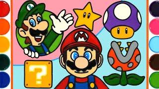 Super mario bros Jelly Coloring & Painting | How to make a picture of jelly, Satisfying Video