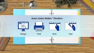 Avery 5-Tab Binder Dividers, Easy Print & Apply Clear Label Strip, Index Maker, White Tabs, 25 Sets