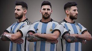 Lionel Messi facepack 2024 update Pes 2021 & FL24