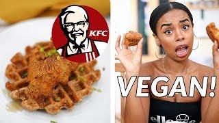 I try KFC "SECRET RECIPE" VEGAN Fried Chicken & Waffles 