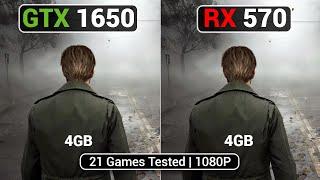 Nvidia GTX 1650 vs AMD RX 570 4GB  | 21 Games Tested