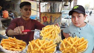 Young Afghan Boys Selling KFC Style Chips - Hardworking Kids | Famous French Fries at Street Food