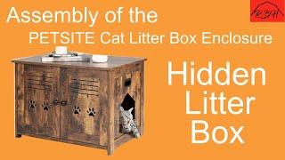 Assembly of the Petsite Hidden Litter Box Enclosure from Amazon.