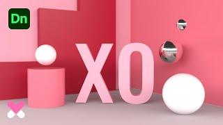 Design 3D Text Scene in Adobe Dimension | XO PIXEL