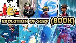 Evolution of Using Surf • Waterfall • Dive • Whirlpool in Pokémon ⁴ᴷ (1996 - 2024)