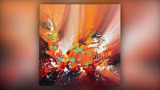 Abstract Acrylic Painting / Simple / Palette Knife Techniques / Demo #043