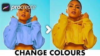 How to CHANGE COLOURS in Procreate tutorial