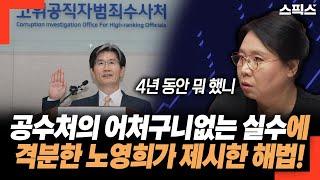 공수처의 어처구니없는 실수에 격분한 노영희가 제시한 확실한 해법 “다음 영장 집행에 이것을...”