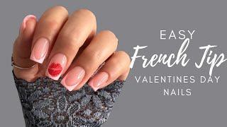 Easy French Tip Nails | Valentines Day Nails | BTArt Box XCoat Tips