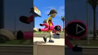 Squid Game Doll vs Guard Epic Battle GTA 5 ep.826 #shorts