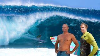 SURFING PIPELINE WITH KELLY SLATER!