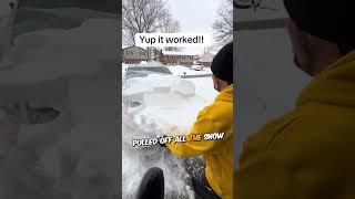 He Didn’t Expect This Smart Snow Hack to Work! ️ #shorts #shortsvideo