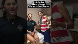 Dr. Usha Jain helped patient on Memorial Day and gave shot to get better. #drushajain #memorialday