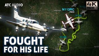 "-I'm Flying it with my knees, I've got NOTHING left in my arms". Real ATC Audio