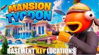 MANSION TYCOON MAP FORTNITE CREATIVE - BASEMENT KEY LOCATION