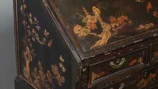 An 18th Century Chinese Export Black Lacquer Bureau