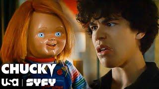 Jake Wheeler Finally Meets the True Chucky | Chucky TV Series (S1 E1) | SYFY & USA Network