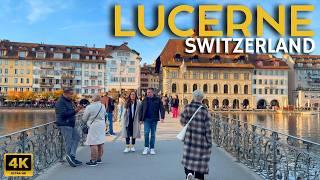 Lucerne, Switzerland  Walking tour 4k | Autumn Ambient 