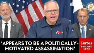BREAKING: Minnesota Gov. Tim Walz Holds Press Briefing After 2 Democratic Lawmakers Shot, One Killed