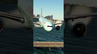 WOW DANGEROUS LANDING AIR CANADA BOEING 777 #aviation #shorts